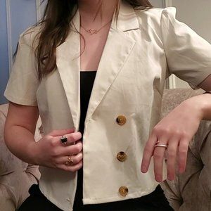 NASTY GAL Cropped Dress Shirt